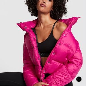 NWT XXL CHLOE X HALLE CROPPED PUFFER VS PINK ($$149.95 MSRP)